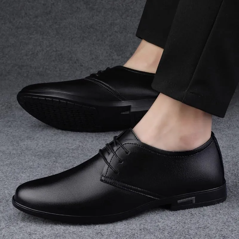 Men's Genuine Leather Patent Oxford Dress Shoes - Classic Formal Tuxedo Derby Shoes