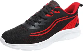Mens Shoes Mesh Breathable Lace Up Solid Color Casual Fashion Simple Shoes Running Shoes Leather Sneaker Men, 9 Wide