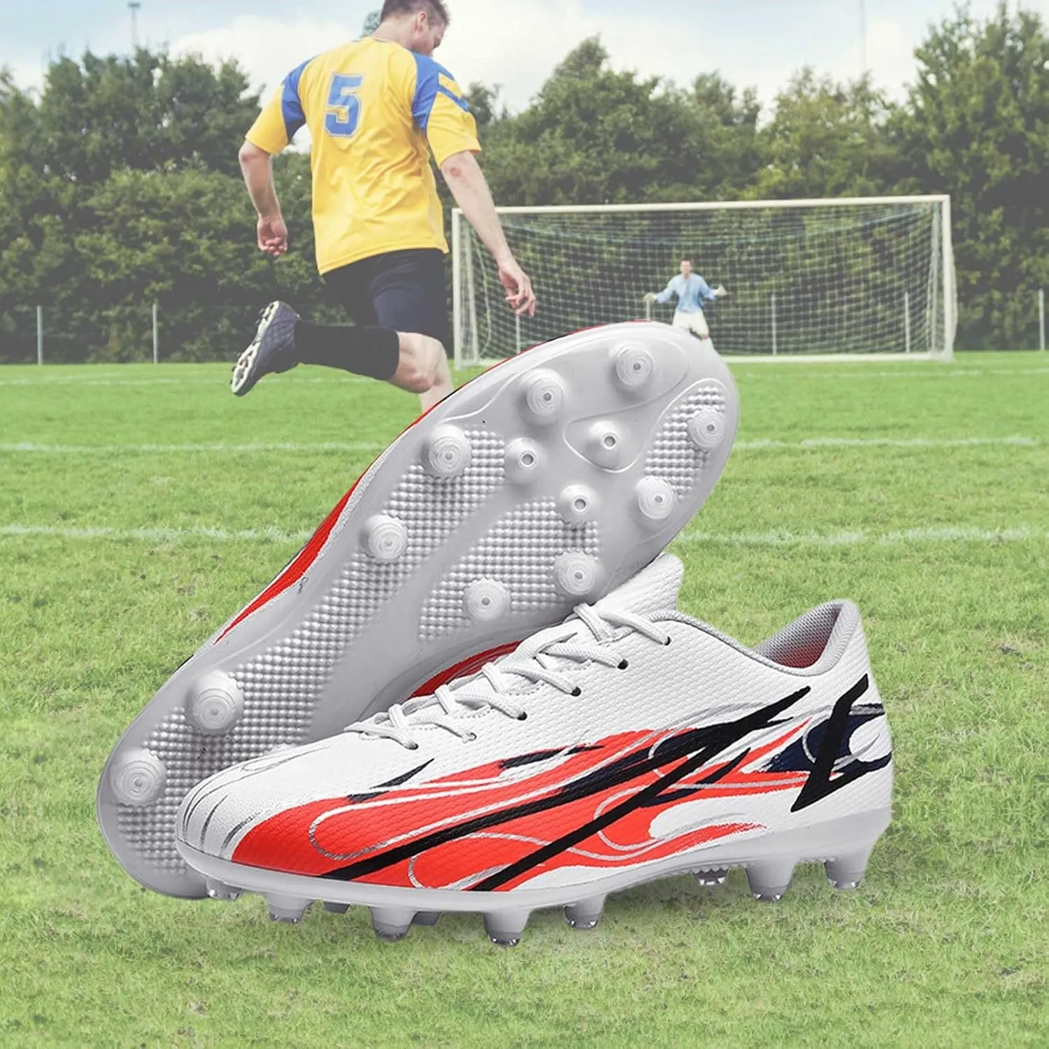 Mens Soccer Cleats Football Boots rofessional Training urf Outdoor Sports Athletic Sneaker for Big Boy's/Kids
