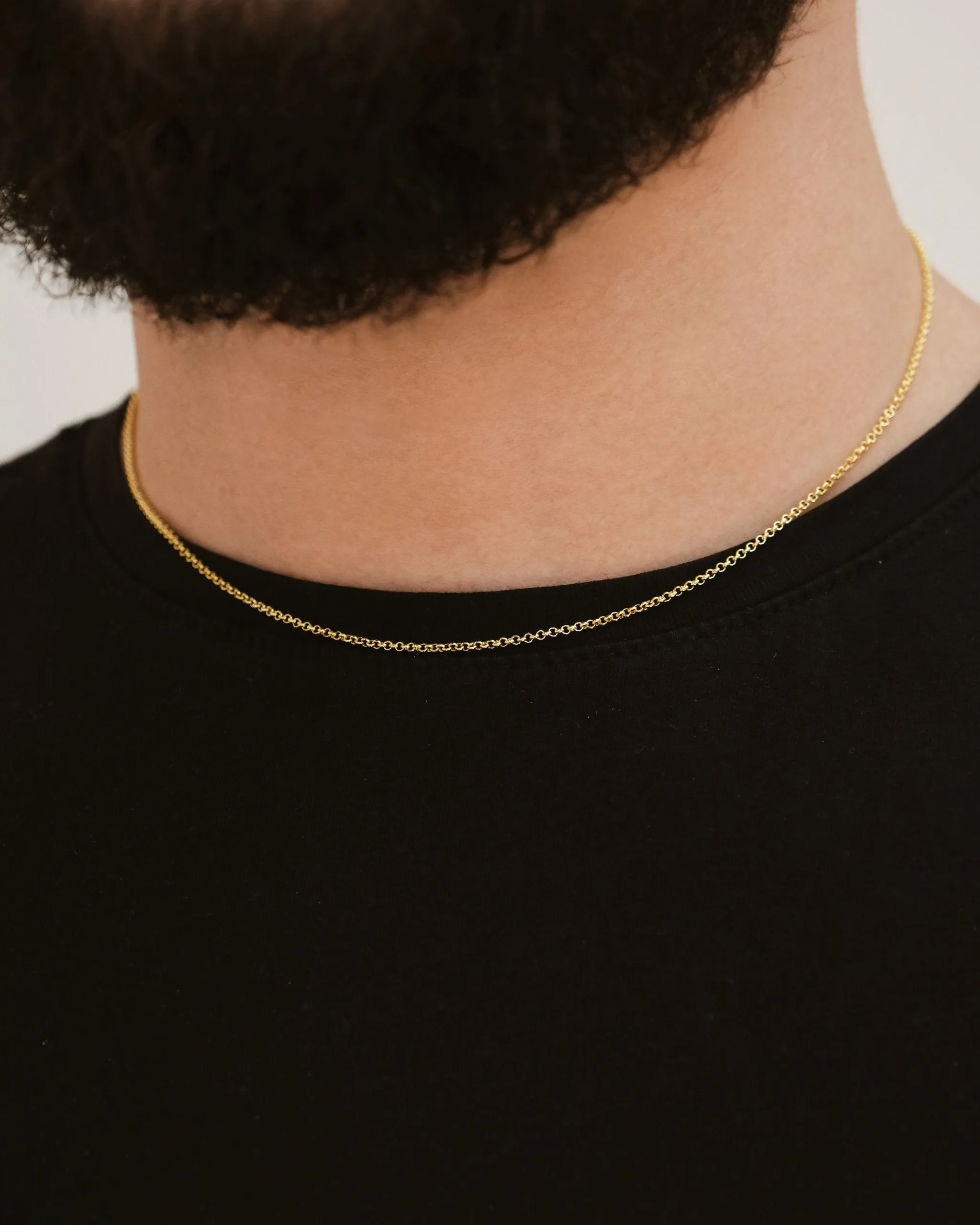 Men's Sterling Silver Rolo Chain Necklace