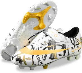 Mnplciea Kids Soccer Cleats Boys Girls Athletic Football Shoes Teenager Outdoor Indoor Anti-SlipTurf Soccer Shoes