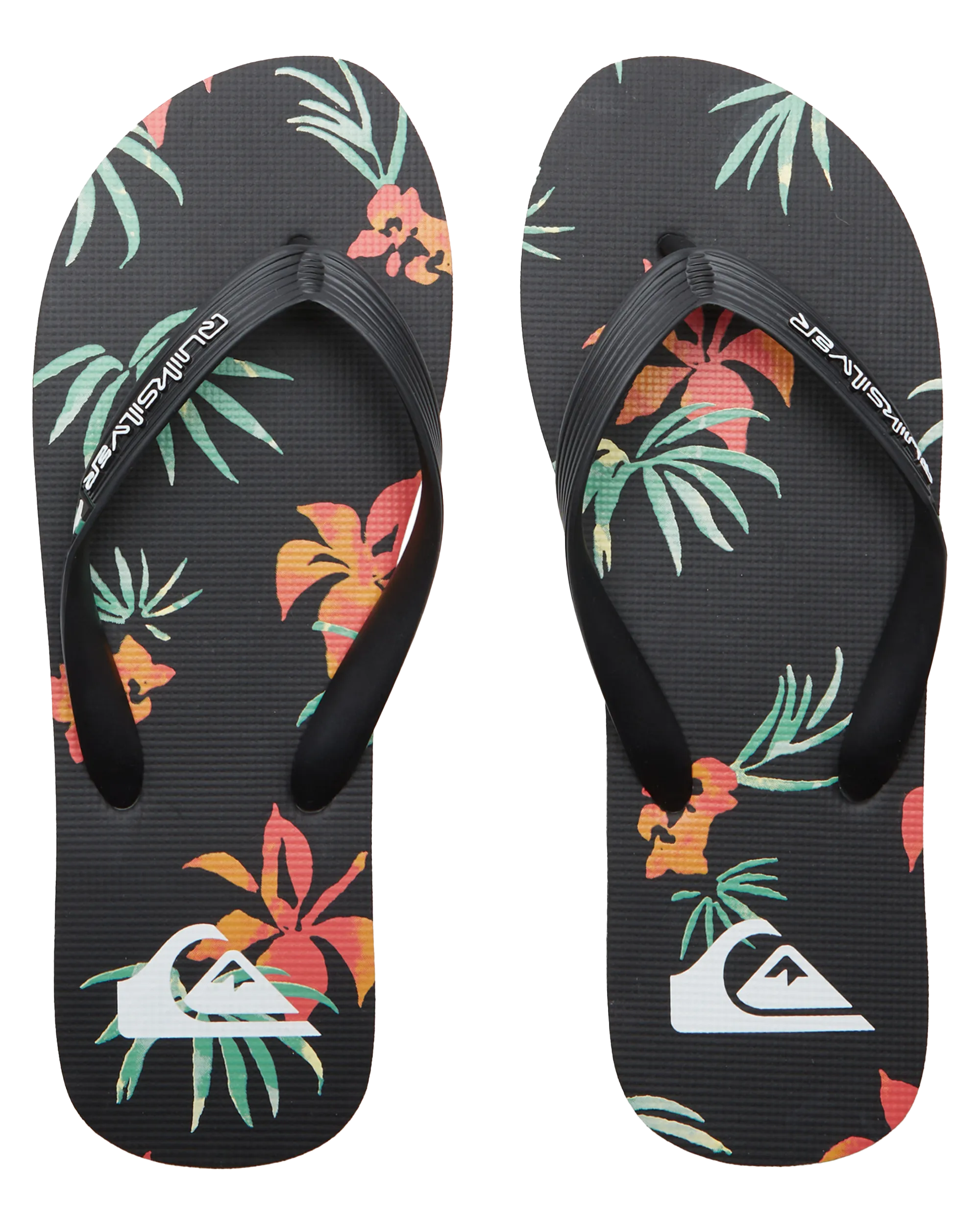 Molokai Art II Flip Flops in Black, Orange & Green