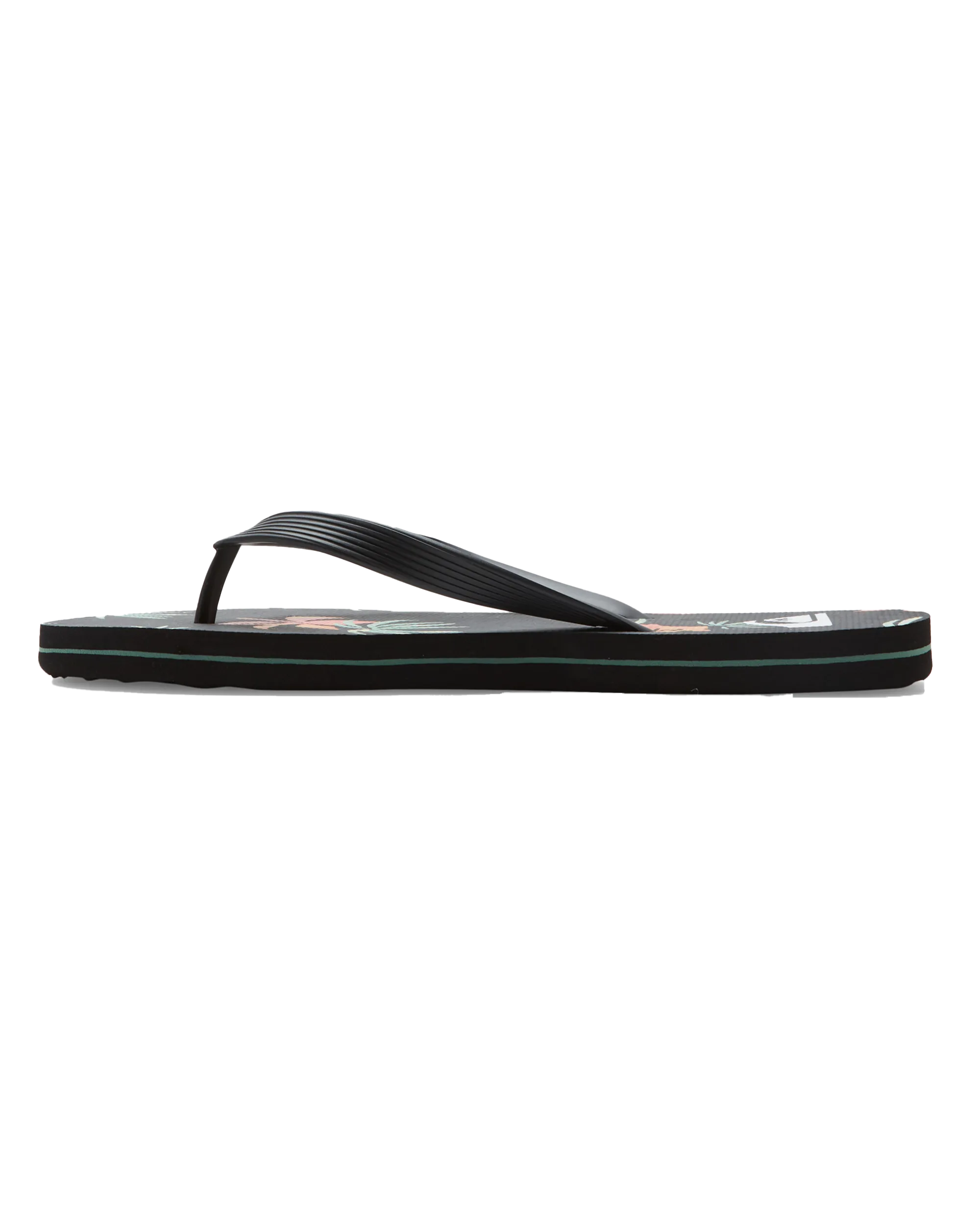 Molokai Art II Flip Flops in Black, Orange & Green