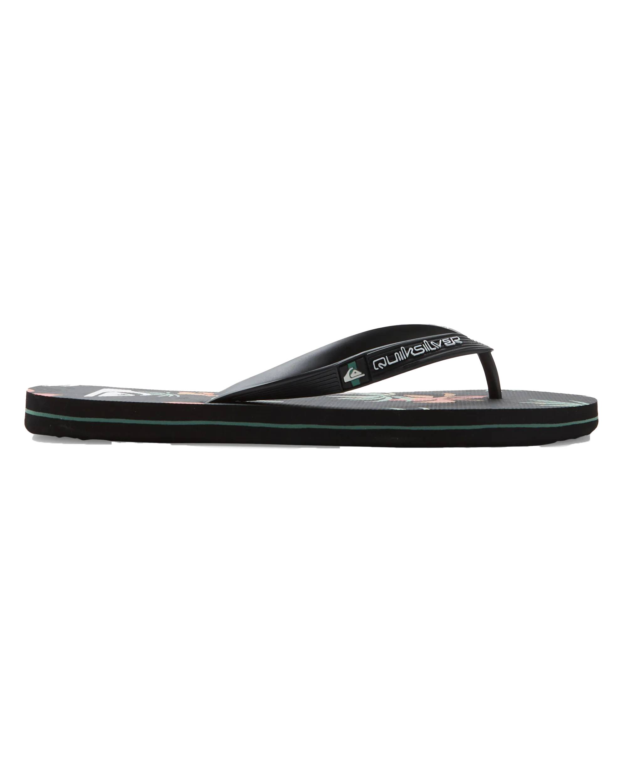 Molokai Art II Flip Flops in Black, Orange & Green