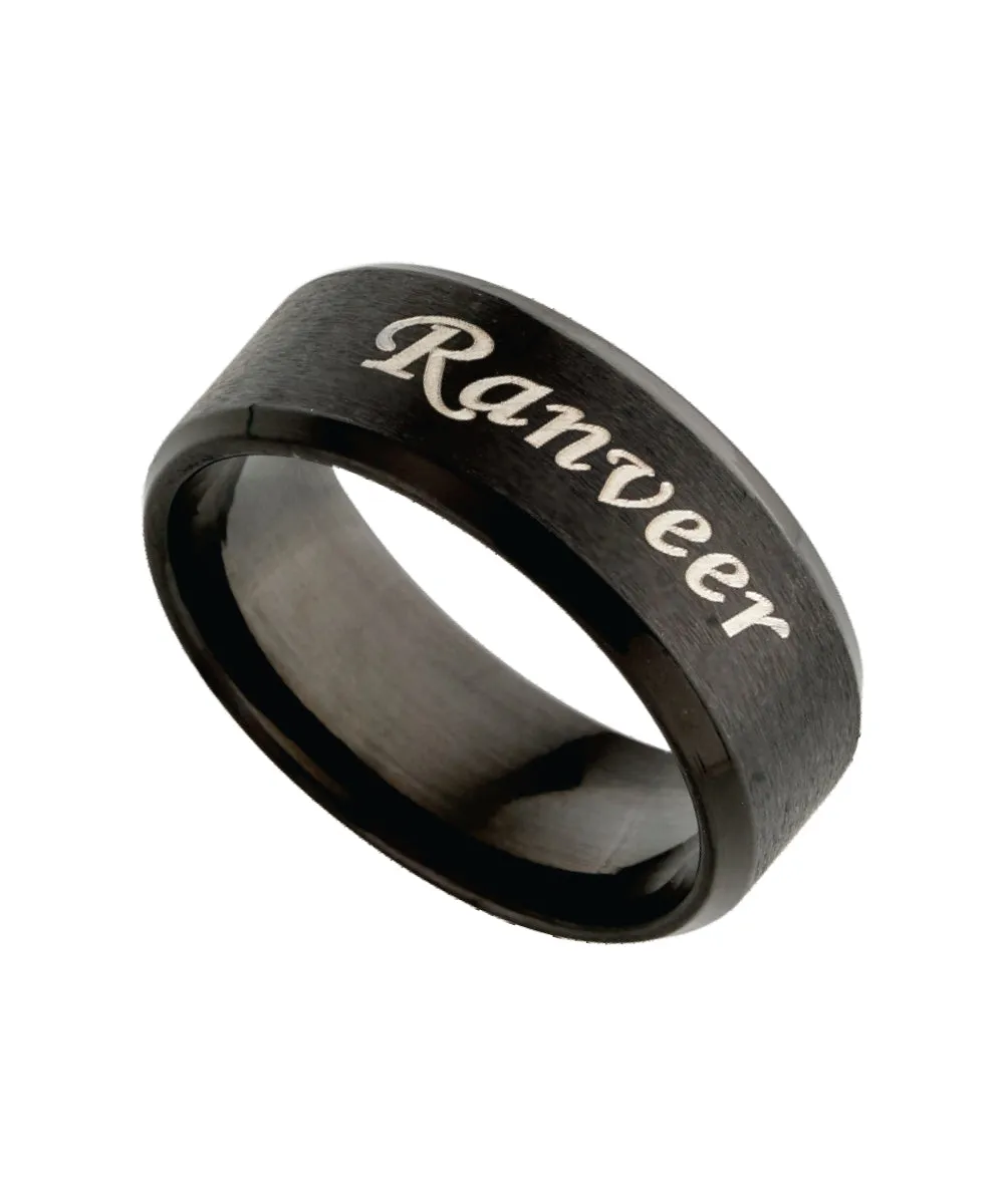 Name Engraved Men Ring