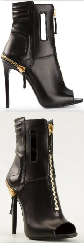Open-Toe Ankle Boots