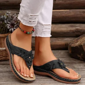 Orthopedic Sandals for Women 2025,Dressy Slip On Flip Flops Sandals with Arch Support Chic Comfortable Wide Width Platform Thong Breathable Cutout Open Toe Summer Walking Casual Beach Slippers