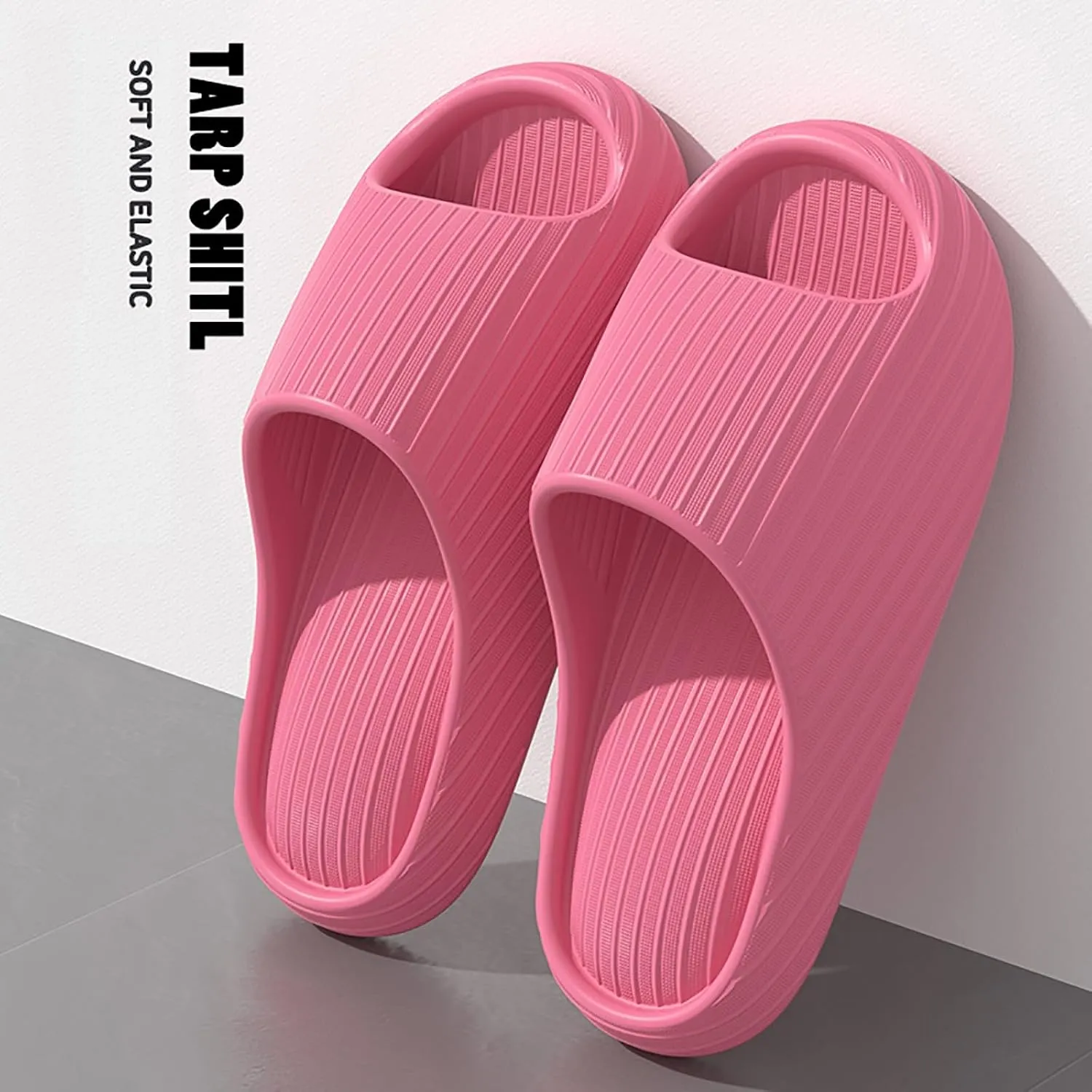 Pillow Slippers for Women and Men Summer Shower Slides Non Slip Quick Drying Bathroom Sandals Thick Sole Mens Slides