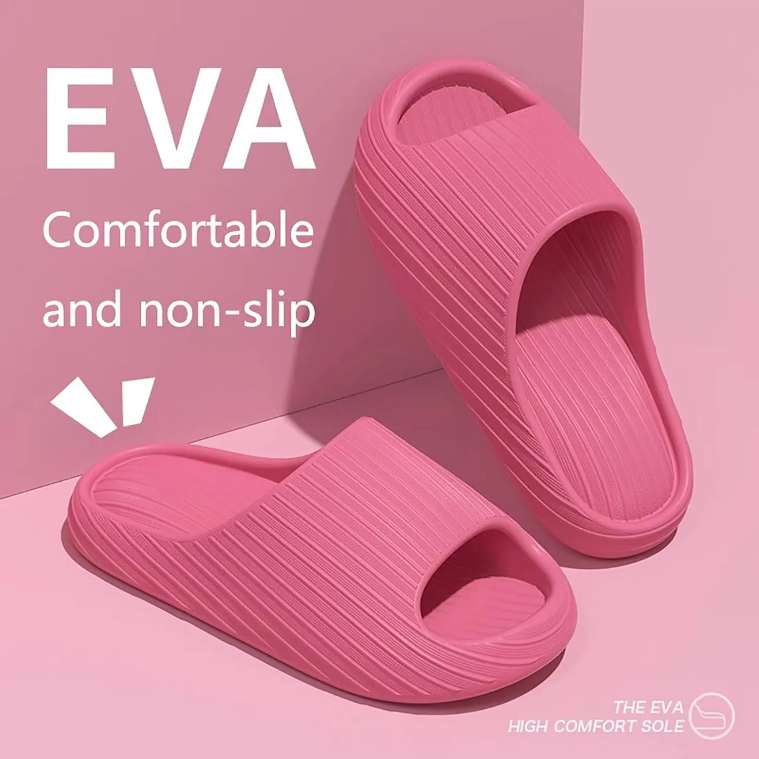 Pillow Slippers for Women and Men Summer Shower Slides Non Slip Quick Drying Bathroom Sandals Thick Sole Mens Slides