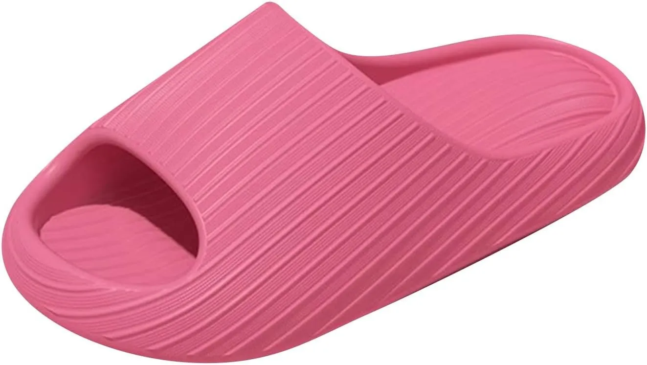 Pillow Slippers for Women and Men Summer Shower Slides Non Slip Quick Drying Bathroom Sandals Thick Sole Mens Slides