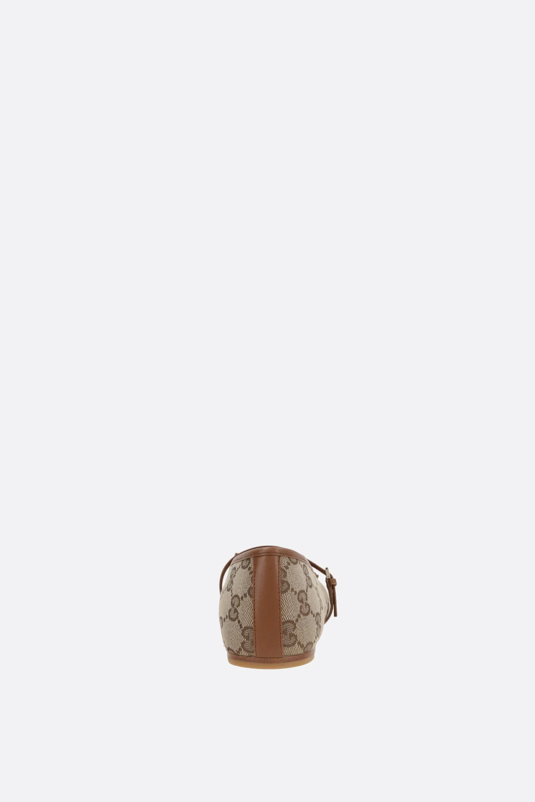 Square Toe Horsebit GG Canvas Ballerinas