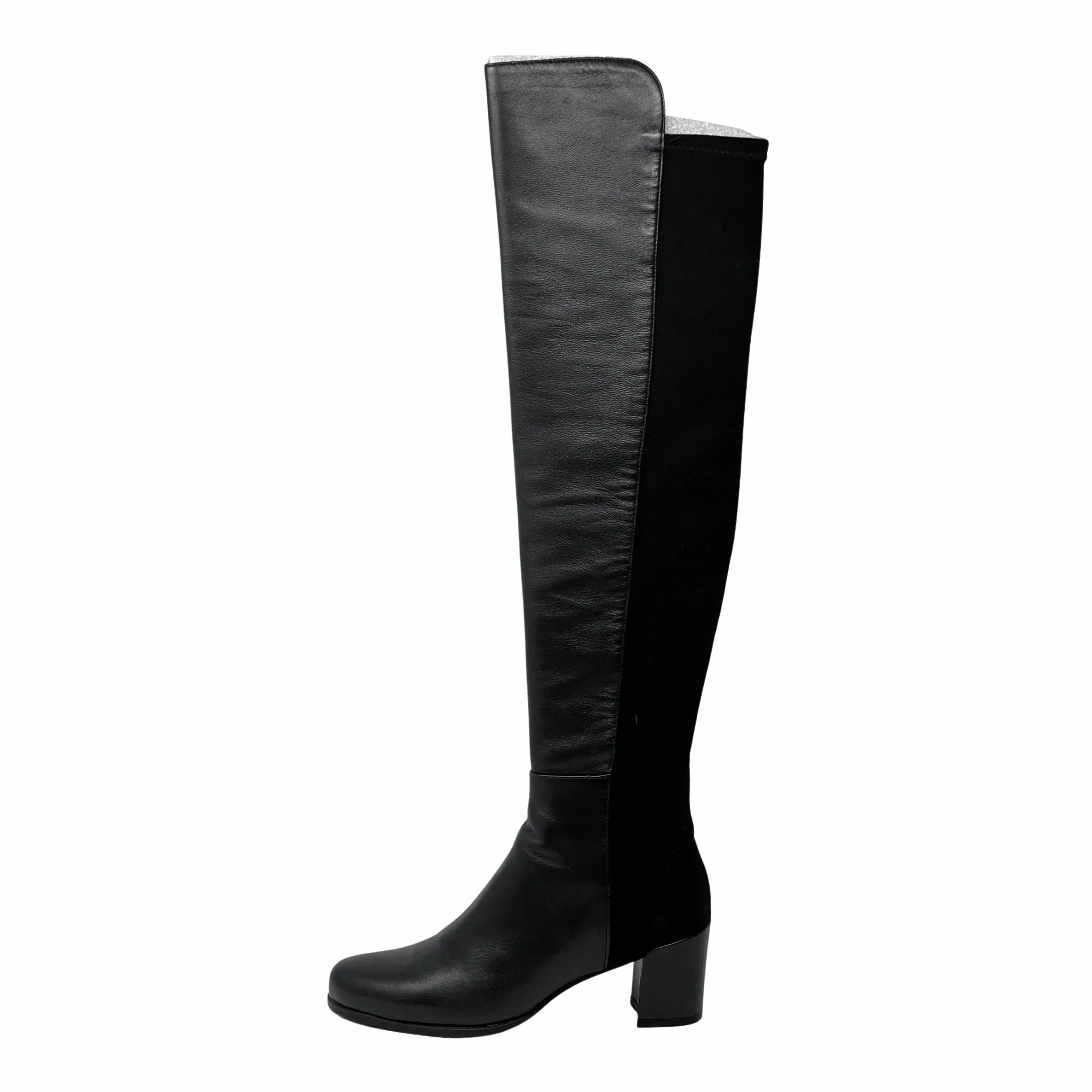 Stuart Weitzman Black Nappa 5050 Boots 7.5