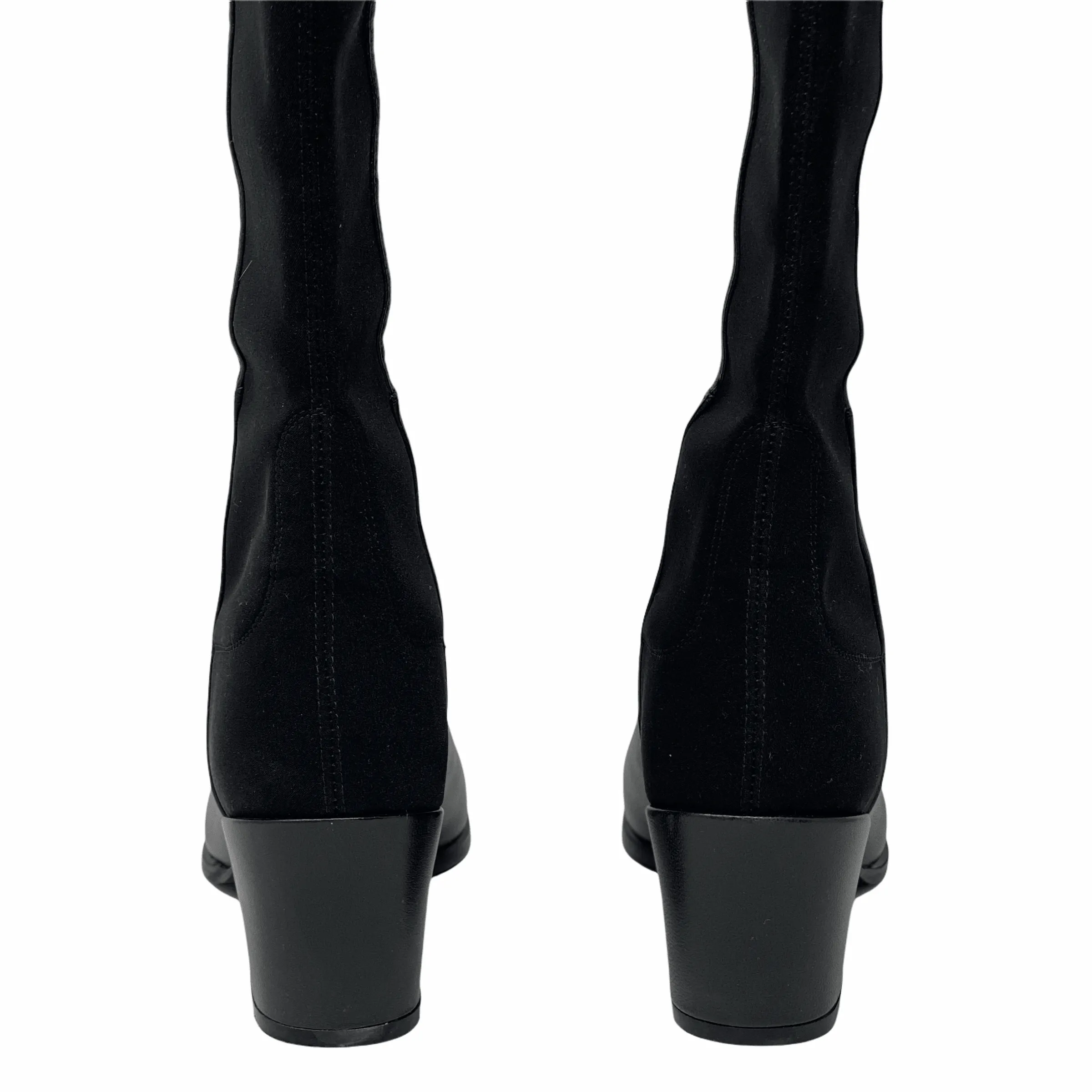Stuart Weitzman Black Nappa 5050 Boots 7.5