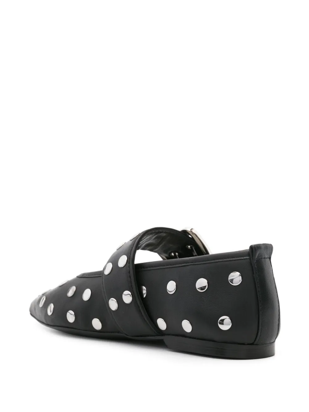 studded leather ballerina shoes