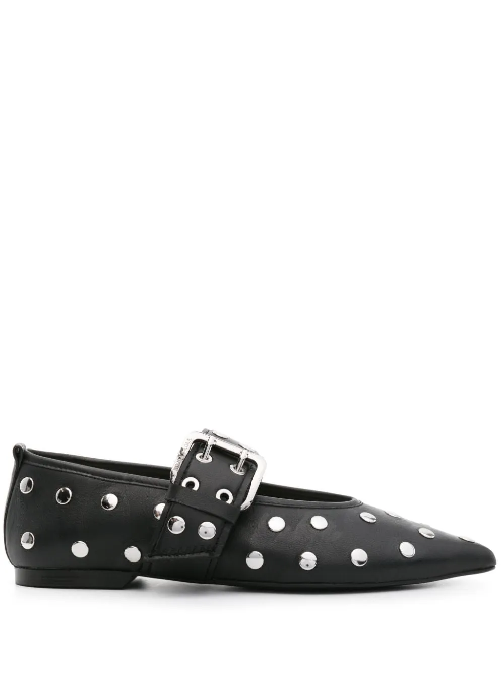 studded leather ballerina shoes