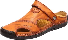 Summer Beach Casual Outdoor Shoes Breathable Sandals Leather Men's sandals Slide Slippers