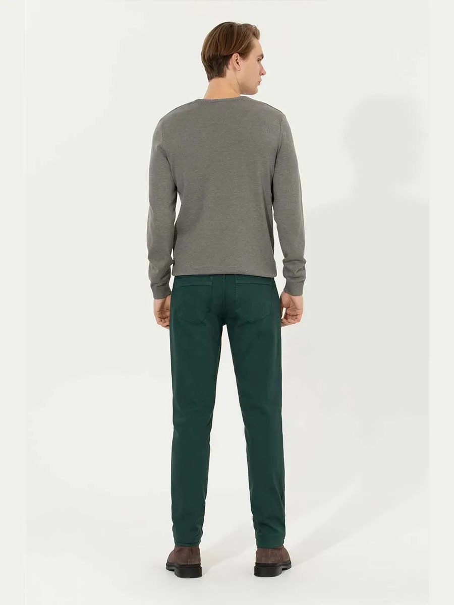 US Polo Assn Men Chino Slim Dark Green VR079 USPA USPCH106