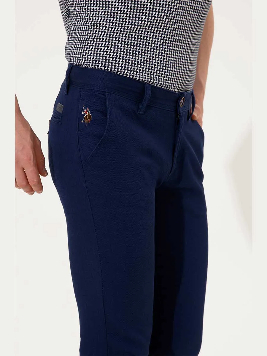 US Polo Assn Men Chino Slim Navy VR033 USPA USPCH100