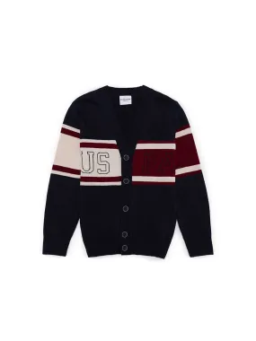USPA Men Cardigan Buttons Navy VR033 USPCN076