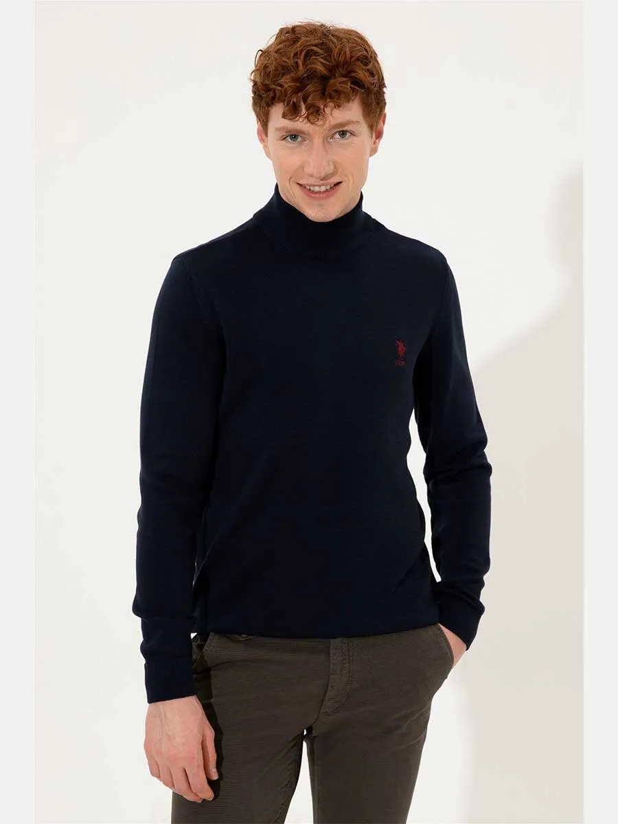 USPA Men Jumper High Neck Navy VR033 USPJR313 USPA