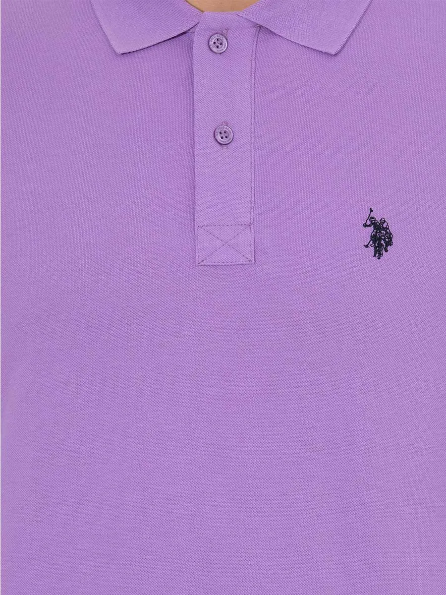 USPA Polo Shirt Men Lilac VR034 USPOM152 Full Sleeve US Polo Assn.