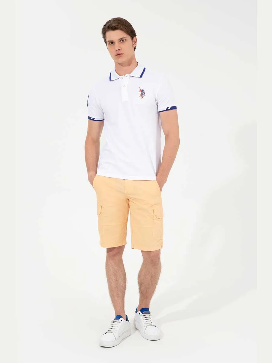 USPA Polo Shirt Men White VR013 USPOM139 MC Big Pony #3 US Polo Assn.