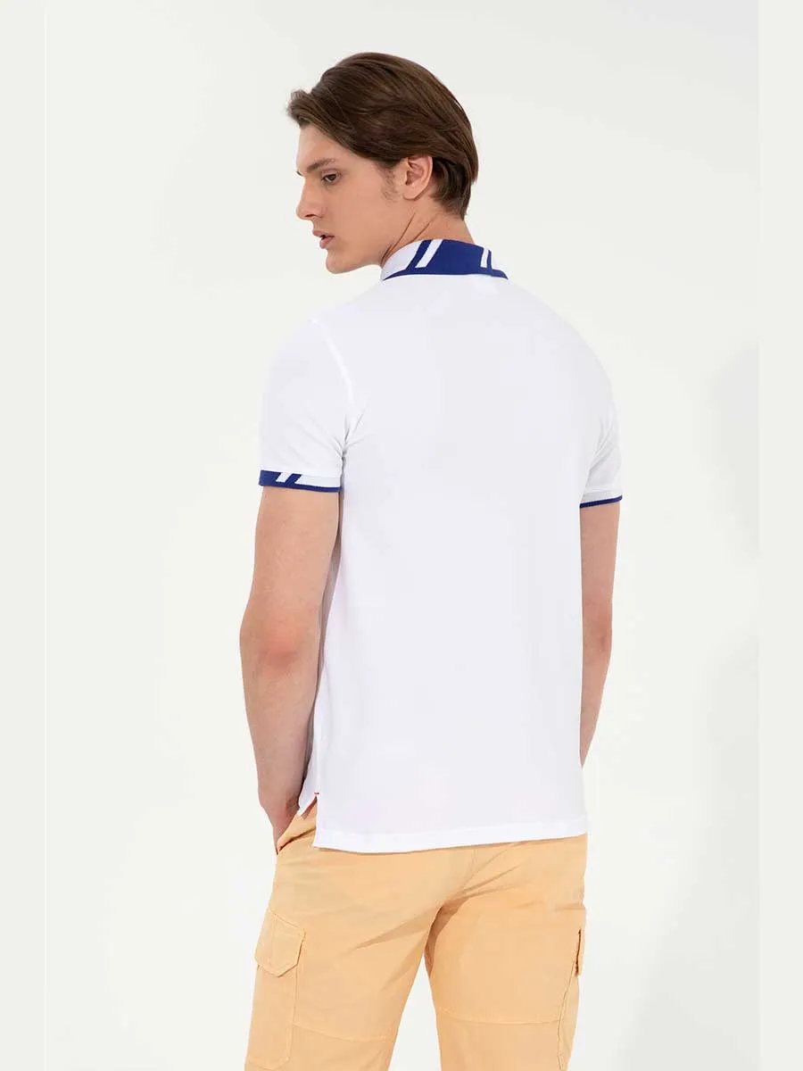 USPA Polo Shirt Men White VR013 USPOM139 MC Big Pony #3 US Polo Assn.