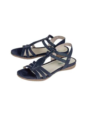 Women's Beads Sandals,Navy