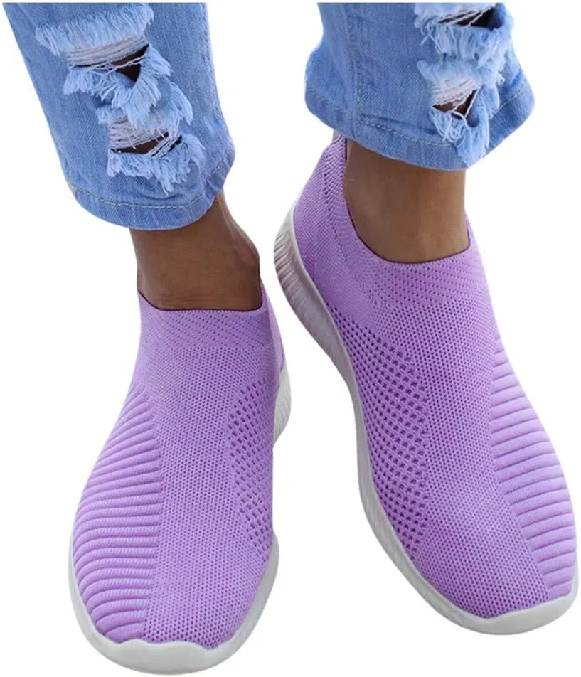Women's Fashion Sport Breathable Mesh Platform Sneakers Pull On Sneakers Womens Womens Shoes Casual Fall Slip On Wide Width Women Sneakers Size 9.5 Wide Zapatos OrtopéDicos para Mujer De Vestir