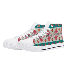 Women's High Top Canvas Shoes Sahara Sunset Print Southwestern Boho