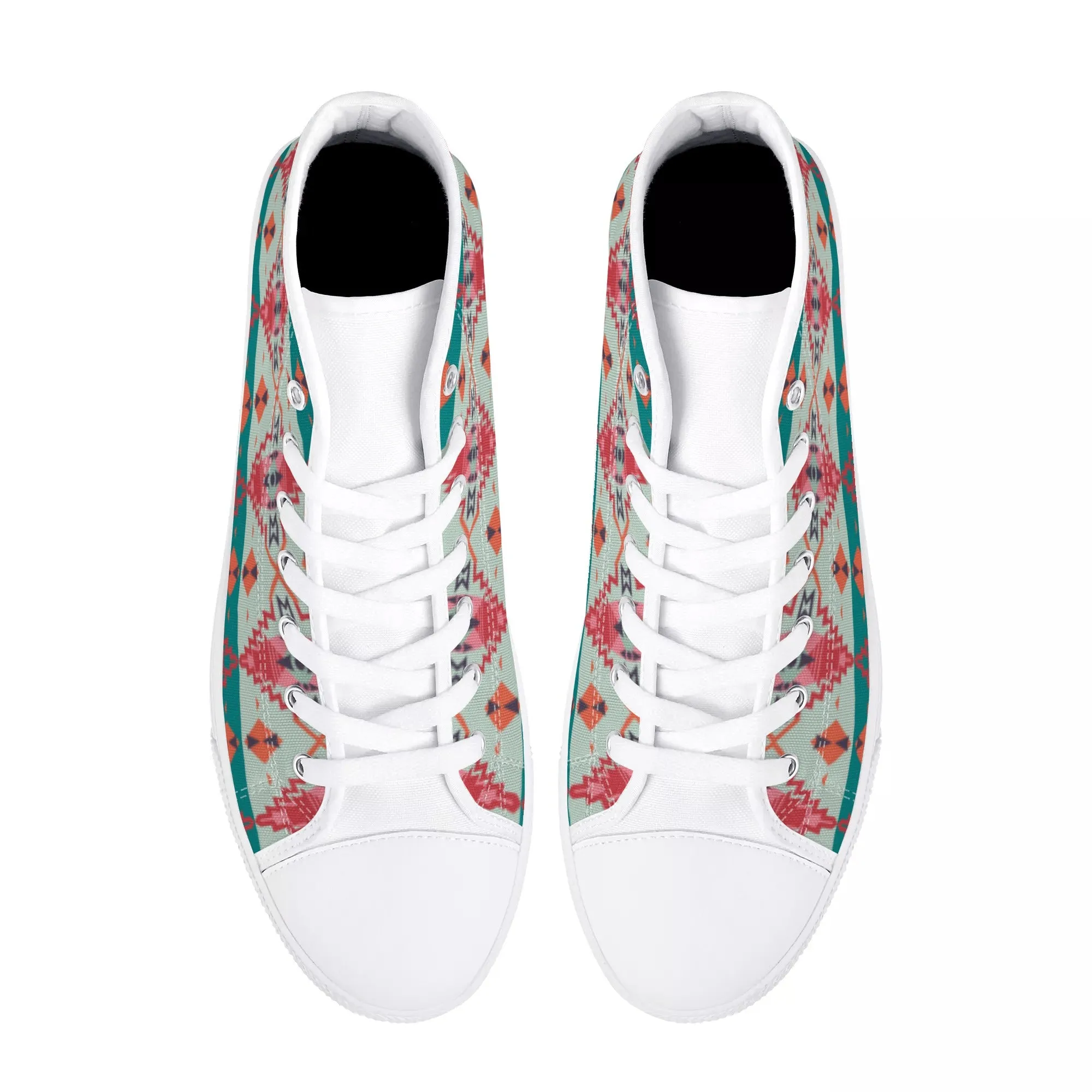 Women's High Top Canvas Shoes Sahara Sunset Print Southwestern Boho